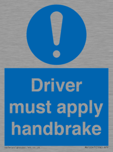 Driver must apply handbrake